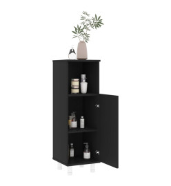 Armoire de salle de bain Noir 30x30x95 cm Aggloméré