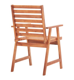 Chaises de salle à manger d'extérieur 4 pcs Acacia massif