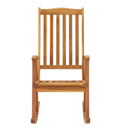 Chaise à bascule avec coussins Bois d'acacia massif