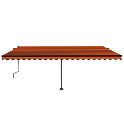 Auvent automatique capteur de vent LED 500x350 cm Orange marron