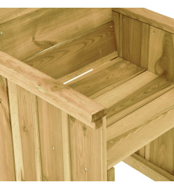Ensemble à manger de jardin 5 pcs avec coussins pin imprégné