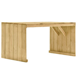 Ensemble à manger de jardin 5 pcs avec coussins pin imprégné