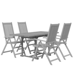 Ensemble de salle à manger de jardin 5 pcs Bois d'acacia solide