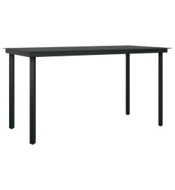 Ensemble de salle à manger de jardin 5 pcs Marron
