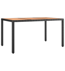 Mobilier à dîner de jardin et coussins 5pcs Noir Résine tressée