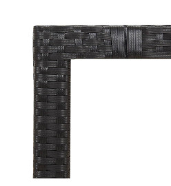 Mobilier à dîner de jardin et coussins 5pcs Noir Résine tressée