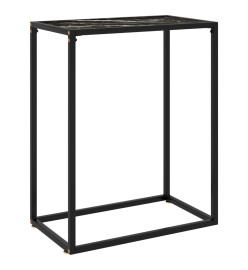 Table console Noir 60x35x75 cm Verre trempé