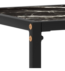 Table console Noir 60x35x75 cm Verre trempé