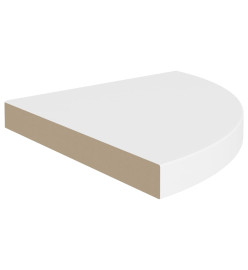 Étagères d'angle flottantes 4 pcs Blanc 35x35x3,8 cm MDF