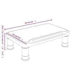 Support de moniteur Noir 38x24x10,5 cm