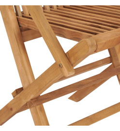 Chaises pliables de jardin 6 pcs Bois de teck solide