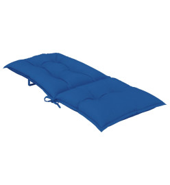 Coussins de chaise de jardin à dossier haut lot de 4 bleu royal