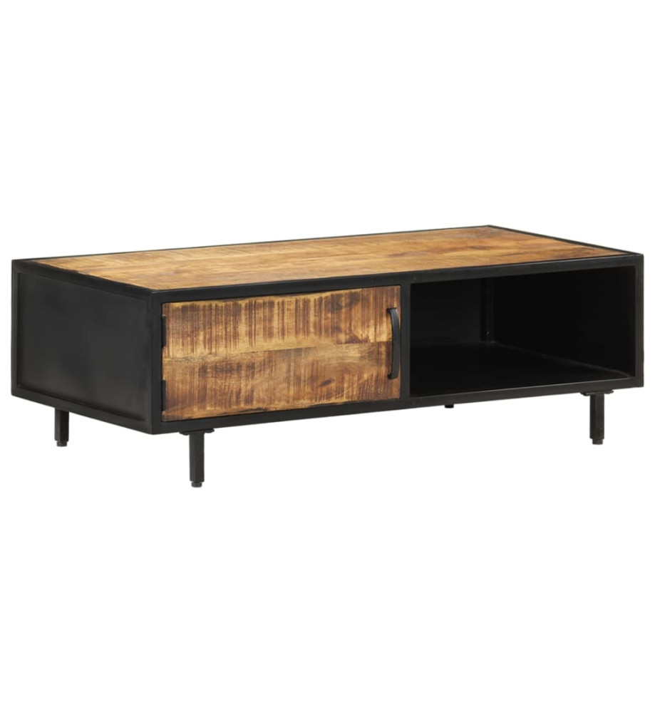 Table basse 105x50x35 cm Bois de manguier brut