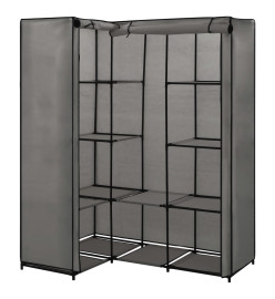 Garde-robe d'angle Gris 130 x 87 x 169 cm