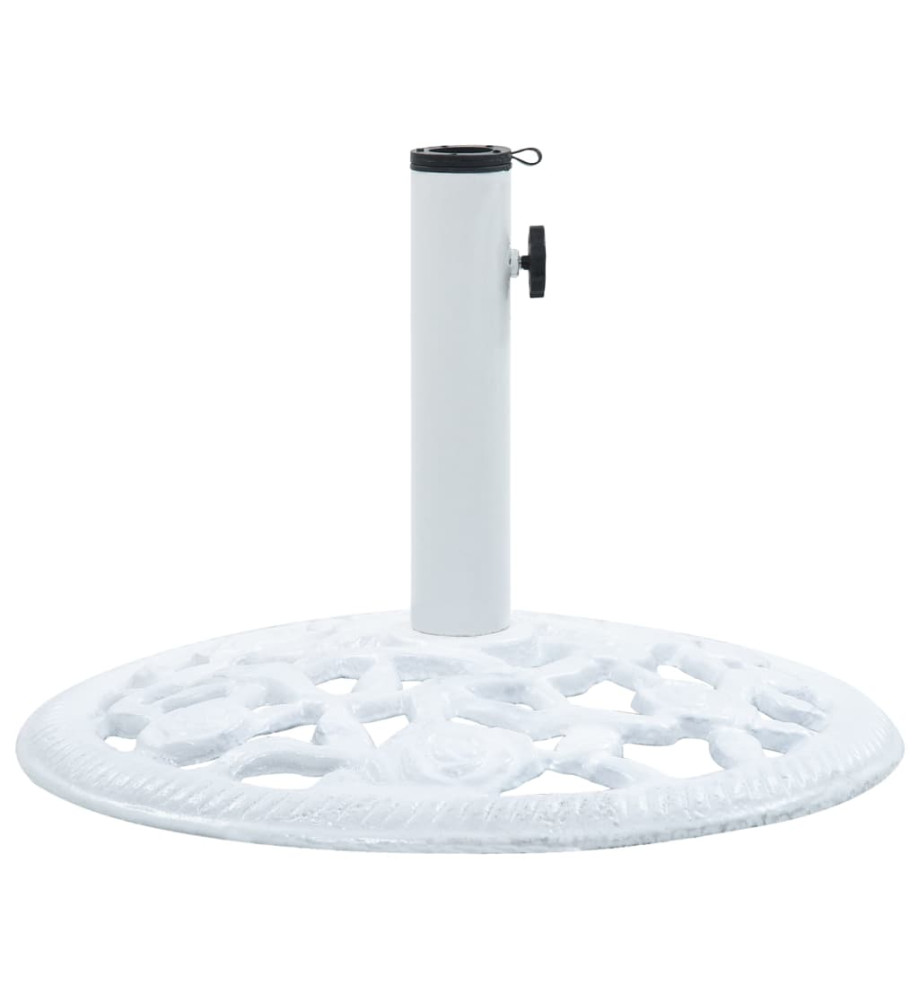 Socle de parasol Blanc 12 kg 48 cm Fonte