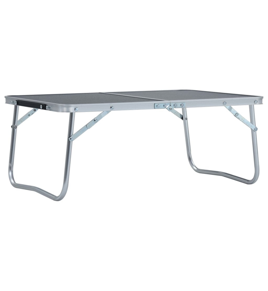 Table pliable de camping Gris Aluminium 60x40 cm