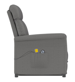 Fauteuil de massage électrique Gris foncé Similicuir daim