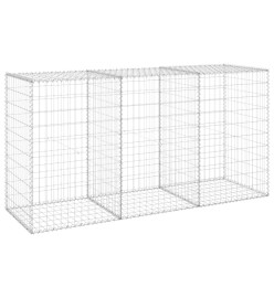 Mur en gabion avec couvercles Acier galvanisé 200x60x100 cm