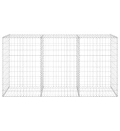 Mur en gabion avec couvercles Acier galvanisé 200x60x100 cm