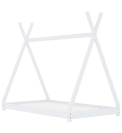 Cadre de lit d'enfant Blanc Bois de pin massif 80x160 cm