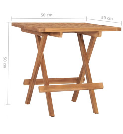 Table pliable de jardin 50x50x50 cm Bois de teck solide