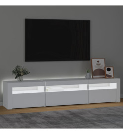 Meuble TV avec lumières LED Blanc 195x35x40 cm