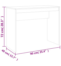 Bureau Gris béton 90x40x72 cm Bois d'ingénierie