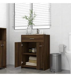 Armoire de bain Chêne marron 60x33x80 cm Bois d'ingénierie