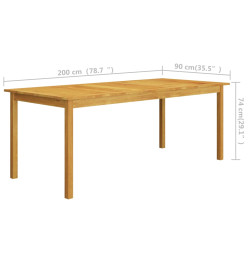 Ensemble de salle à manger de jardin 9 pcs Marron
