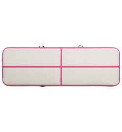 Tapis gonflable de gymnastique avec pompe 300x100x15cm PVC Rose