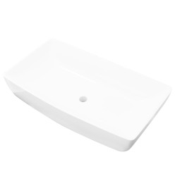 Lavabo rectangulaire Céramique Blanc 71 x 39 cm