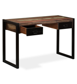 Bureau avec 2 tiroirs Bois de récupération massif 120x50x76 cm