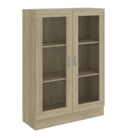 Armoire à vitrine Chêne sonoma 82,5x30,5x115 cm Aggloméré