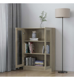 Armoire à vitrine Chêne sonoma 82,5x30,5x115 cm Aggloméré