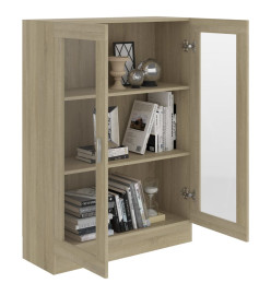 Armoire à vitrine Chêne sonoma 82,5x30,5x115 cm Aggloméré