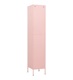 Armoire à casiers Rose 35x46x180 cm Acier