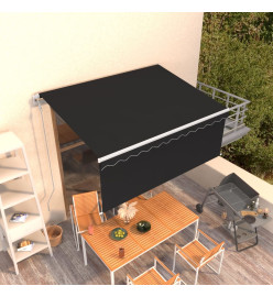 Auvent rétractable automatique avec store 3x2,5 m Anthracite