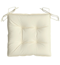 Coussins de chaise 4 pcs blanc crème 40x40x7 cm tissu oxford