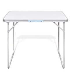 Table pliable de camping avec cadre métallique 80x60 cm