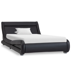 Cadre de lit avec LED Noir Similicuir 90x200 cm