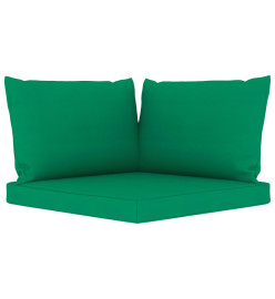 Salon de jardin 6 pcs avec coussins vert