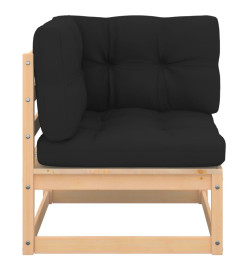 Salon de jardin 9 pcs avec coussins Bois de pin massif
