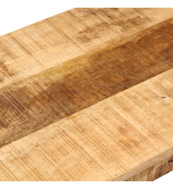 Banc 110 cm Bois de manguier brut massif et acier