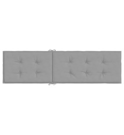 Coussin de chaise de terrasse gris (75+105)x50x3 cm