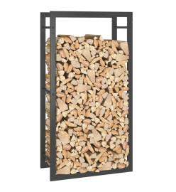 Portant de bois de chauffage Noir mat 50x28x94 cm Acier