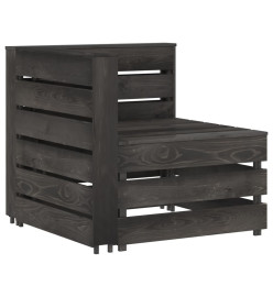 Salon de jardin 8 pcs Bois de pin imprégné de gris