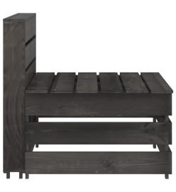 Salon de jardin 10 pcs Bois de pin imprégné de gris