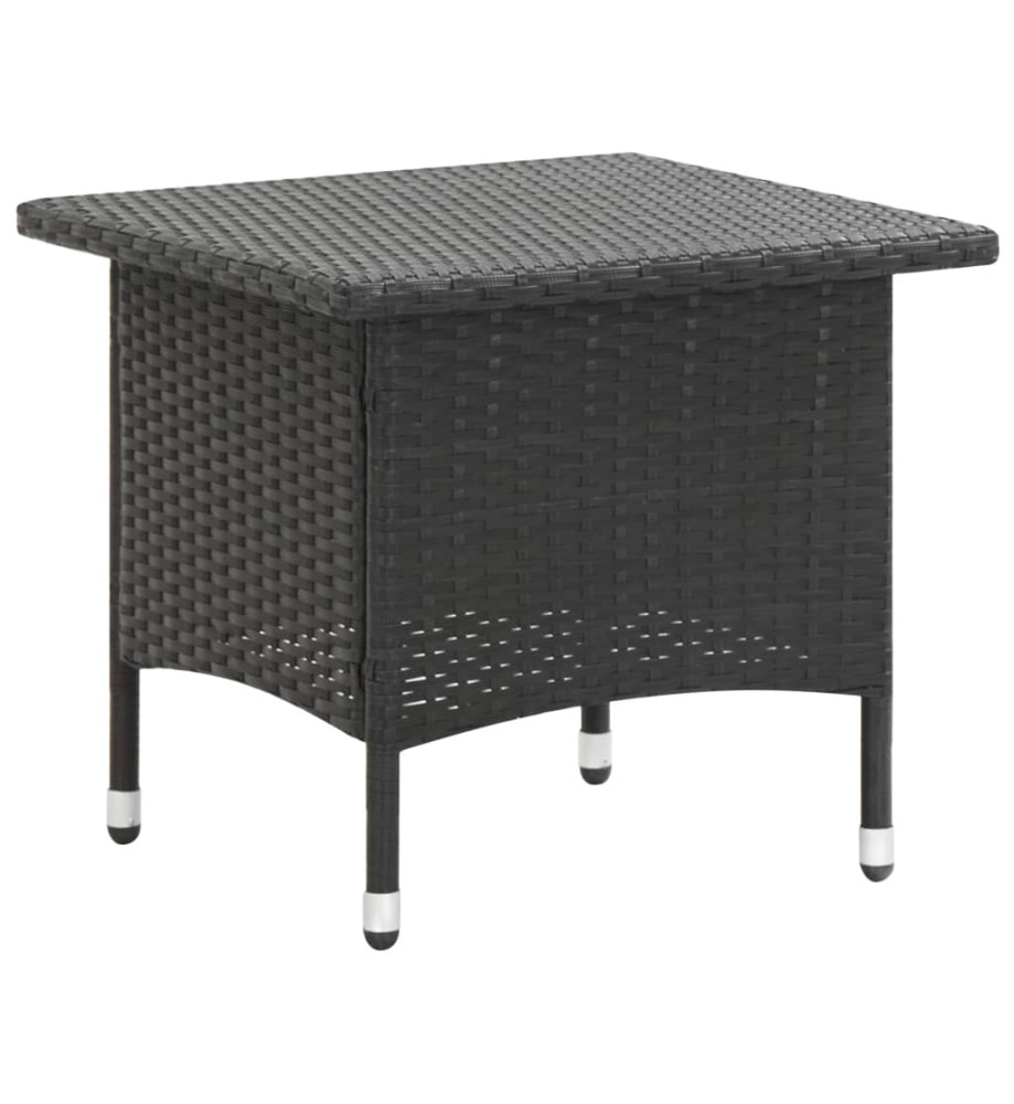 Table à thé Noir 50x50x47 cm Résine tressée Table à thé Noir 50x50x47 cm Résine tressée