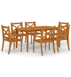 Ensemble de salle à manger de jardin 7 pcs Bois d'acacia solide