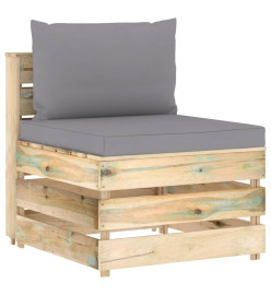 Canapé central sectionnel avec coussins Bois imprégné de vert